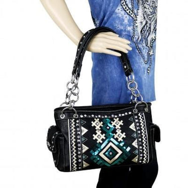 Montana West Handgun Purses Montana West® Sequin Tribal Collection Concealed Carry Purse & Wallet